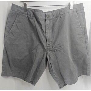 Men's Bonobos Flat Front Gray Cotton Chino Shorts Size 40 9" Inseam